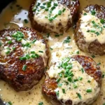 Salisbury Steaks in Horseradish Parmesan Sauce