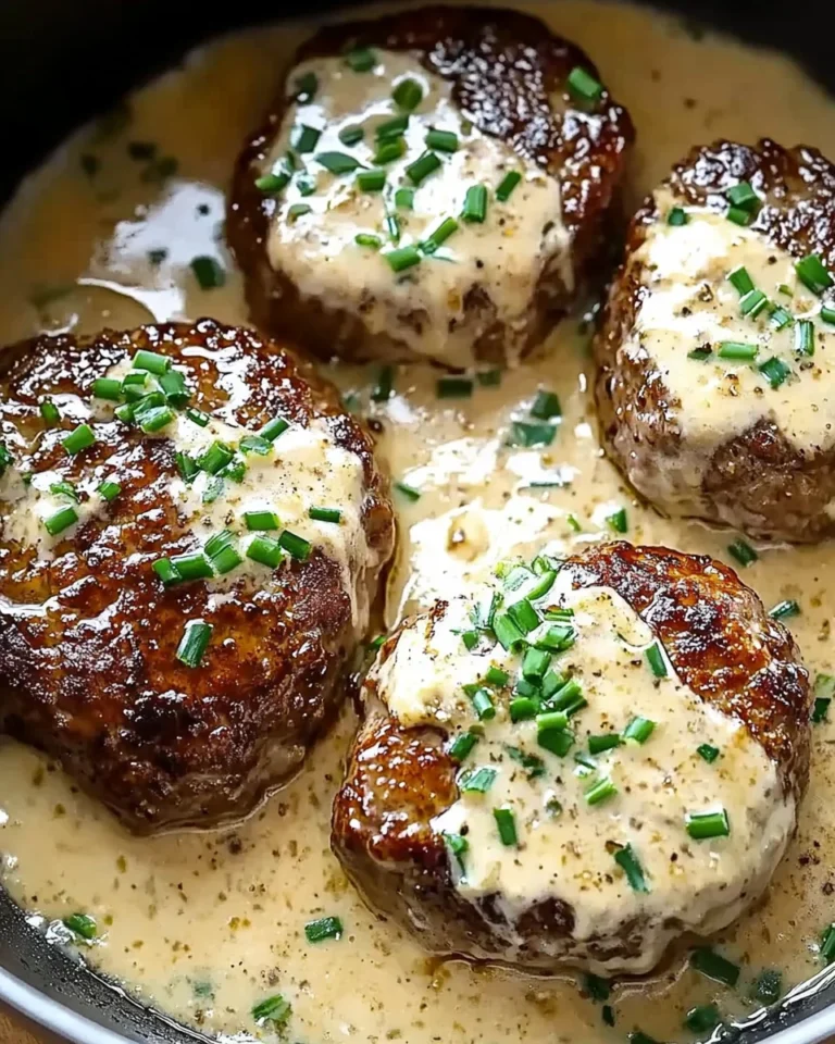 Salisbury Steaks in Horseradish Parmesan Sauce