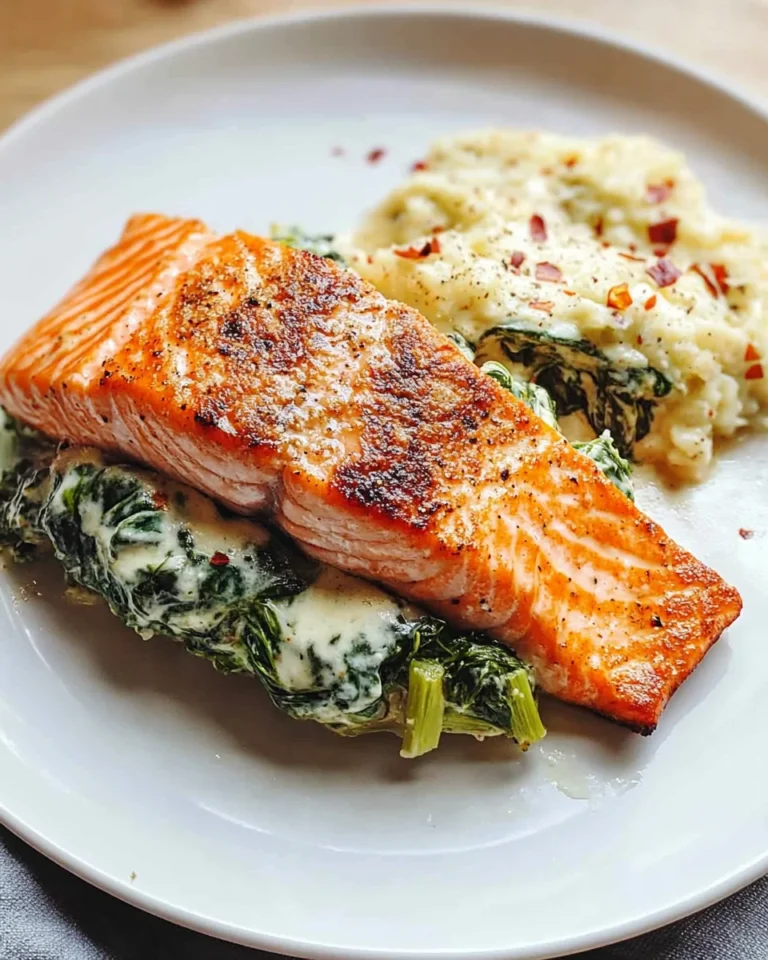 Spinach Stuffed Salmon