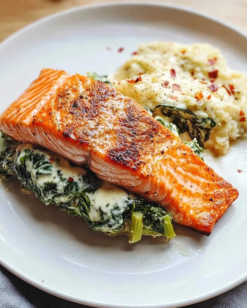 Spinach Stuffed Salmon