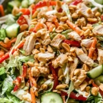 Thai Peanut Chicken Crunch Slaw Salad