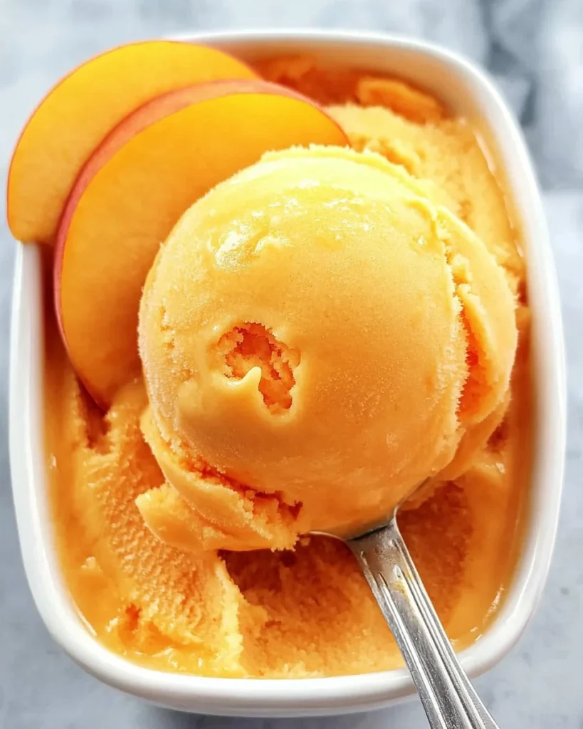 The Best Peach Sorbet Without Ice Cream Maker