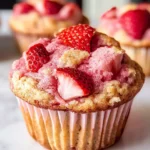 Vegan Double Strawberry Muffins