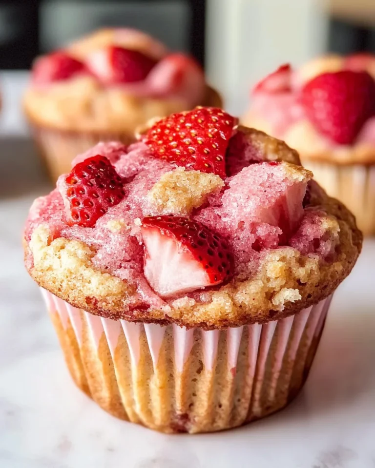 Vegan Double Strawberry Muffins