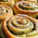 Warm Pistachio Cream Cinnamon Rolls for a Cozy Morning Treat