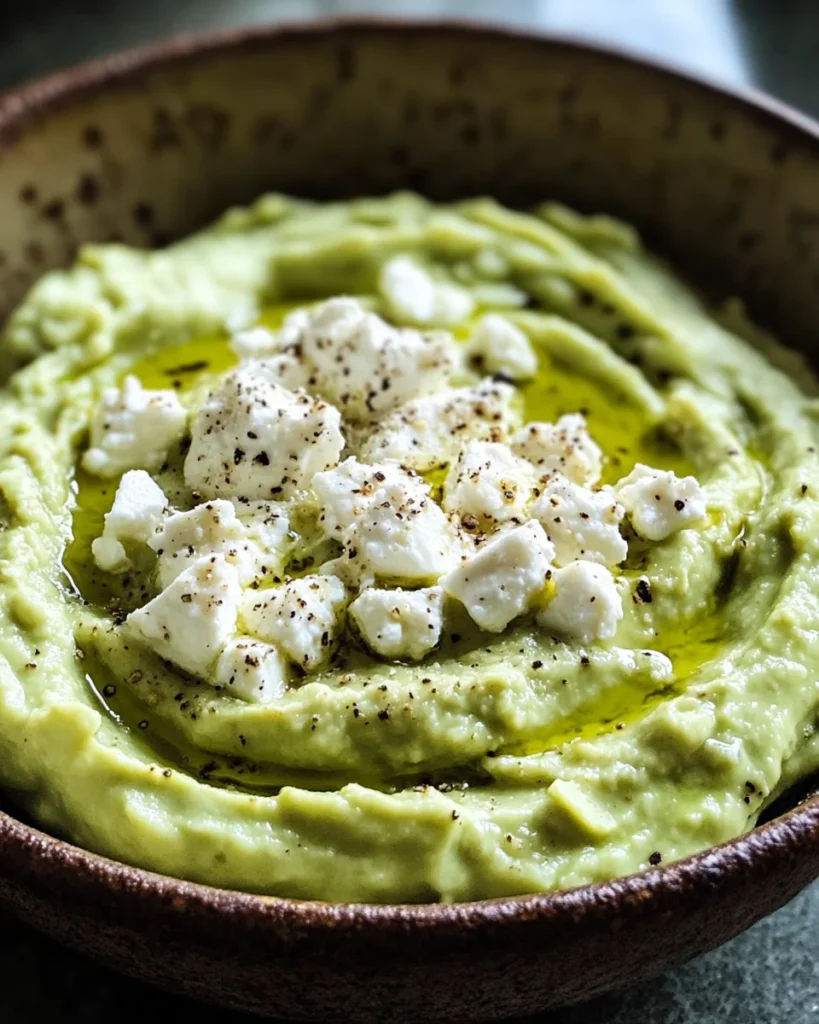 avocado feta protein dip (quick snack)