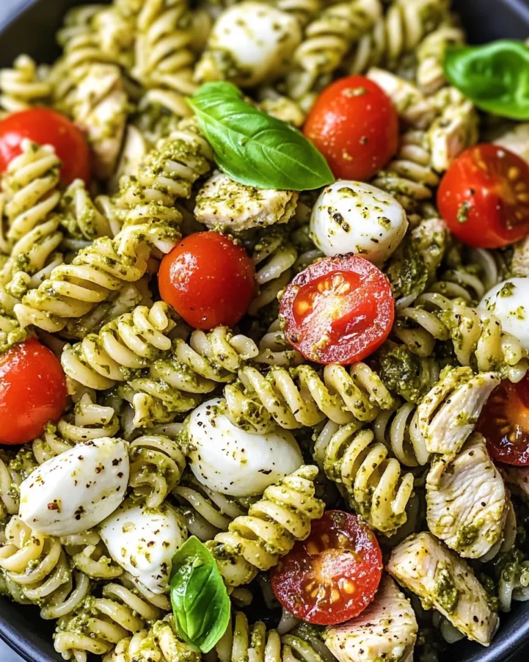 creamy pesto chicken pasta salad