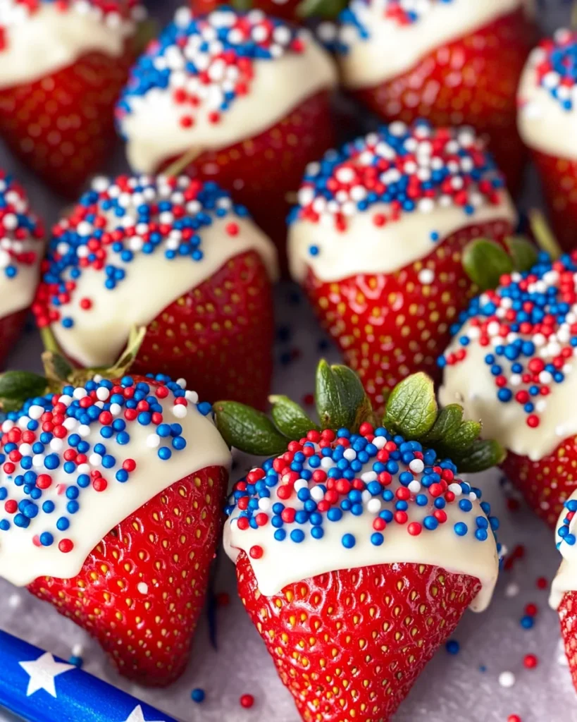 4th of July Chocolate Covered Strawberries