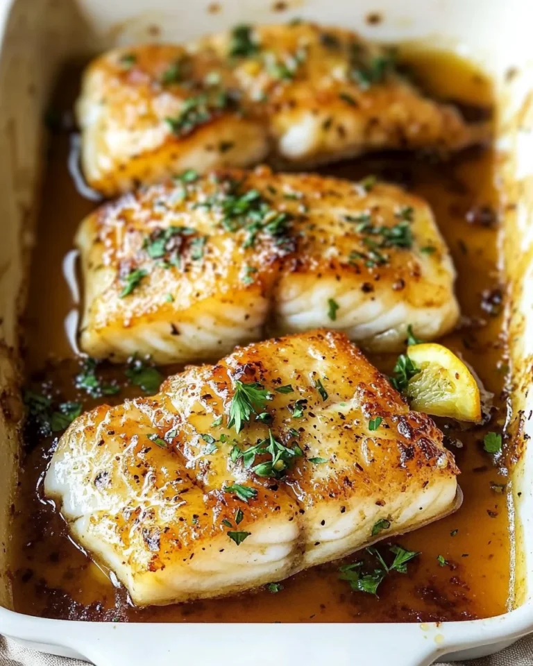 Baked Honey Marinated Cod