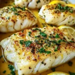 Baked Lemon-Garlic Cod with Butter Sauce