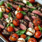 Balsamic Caprese Grilled Flank Steak