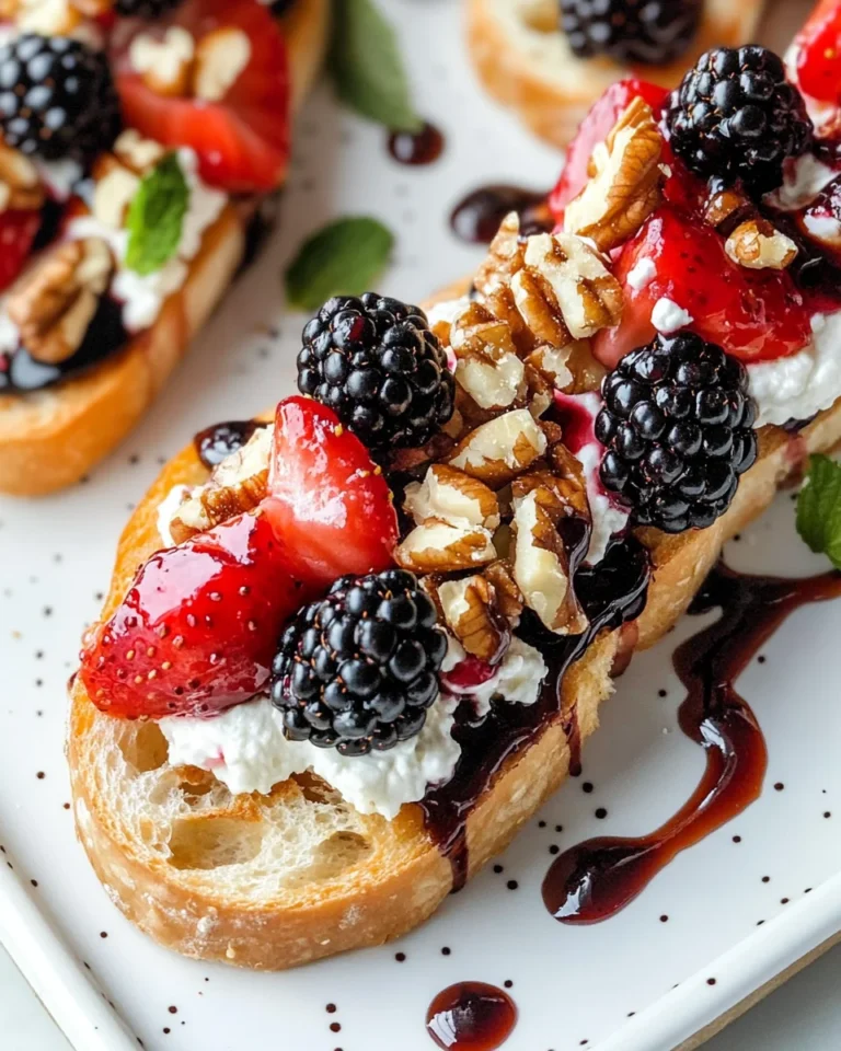 Berries & Goat Cheese Crostini