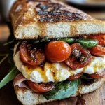 Burrata Caprese Sandwich with Cherry Tomato Confit