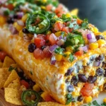 Cowboy Caviar Jalapeno Popper Cheese Log