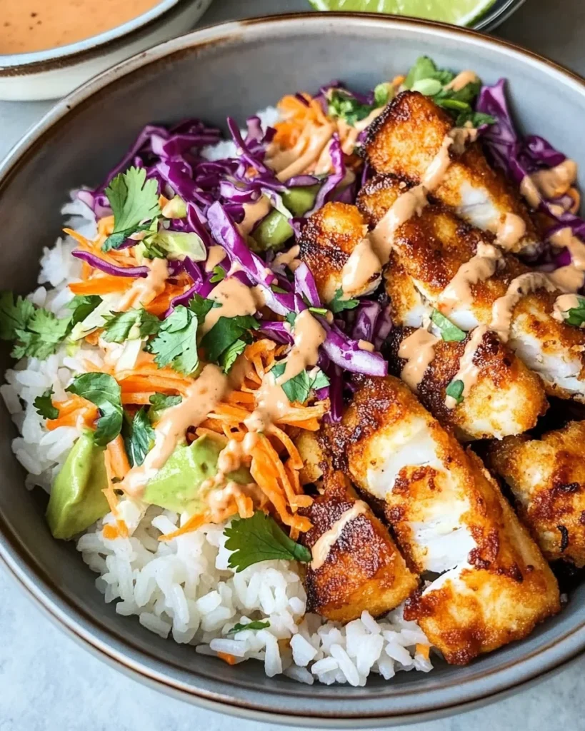 Crispy Fish Taco Bowls