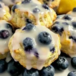 Delicious Blueberry Biscuits with Zesty Lemon Glaze
