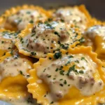 Easy Butternut Squash Ravioli with Maple Cream Sauce
