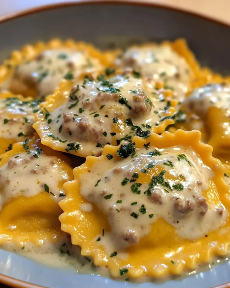 Easy Butternut Squash Ravioli with Maple Cream Sauce