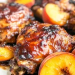 Grilled Bourbon Peach BBQ Chicken