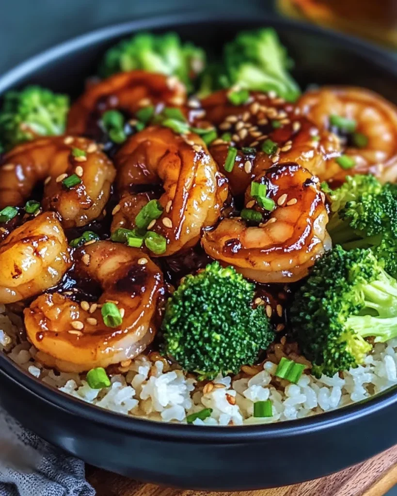 Honey Garlic Shrimp Bowls