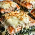 Irresistible Baked Salmon with Spinach and Mozzarella Bliss Awaits You!