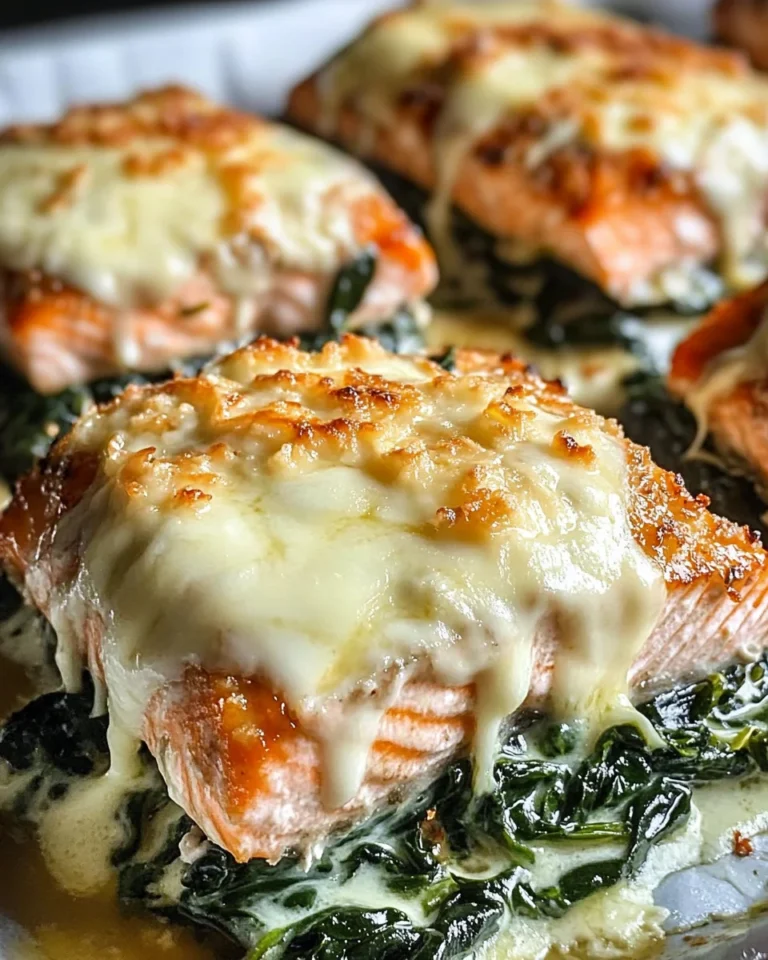 Irresistible Baked Salmon with Spinach and Mozzarella Bliss Awaits You!