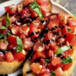 Juicy Bruschetta with Balsamic Glaze