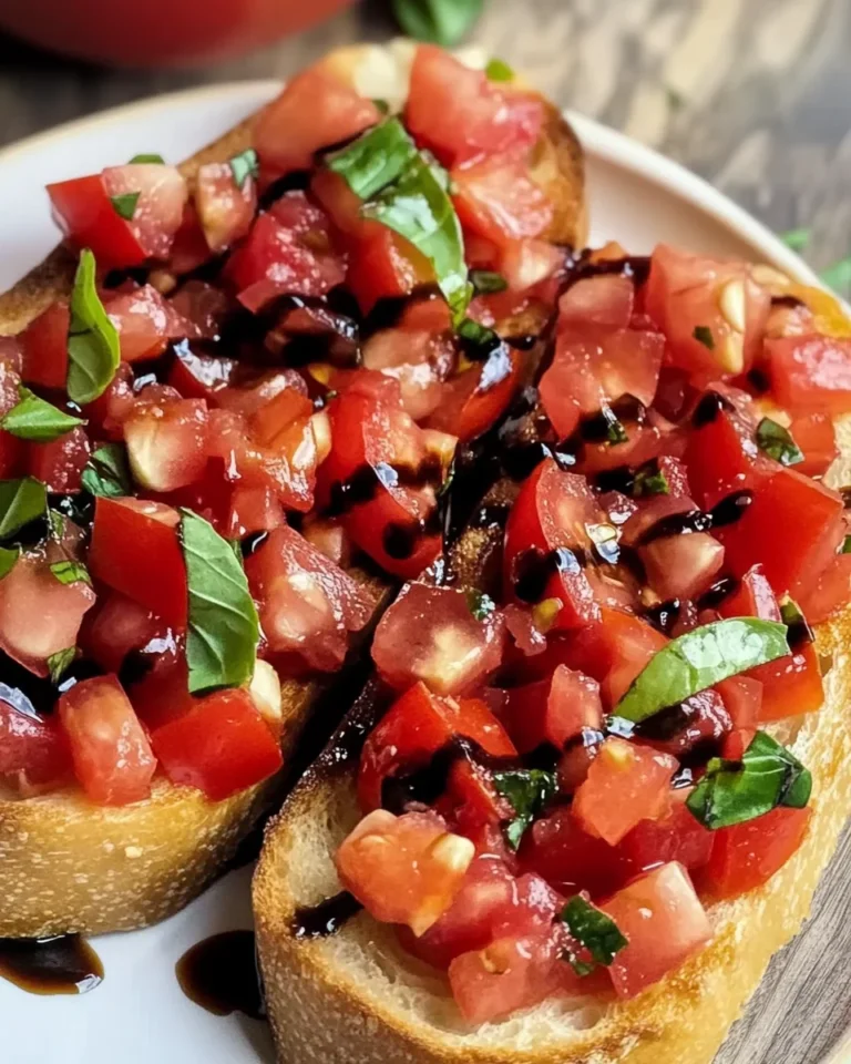 Juicy Bruschetta with Balsamic Glaze
