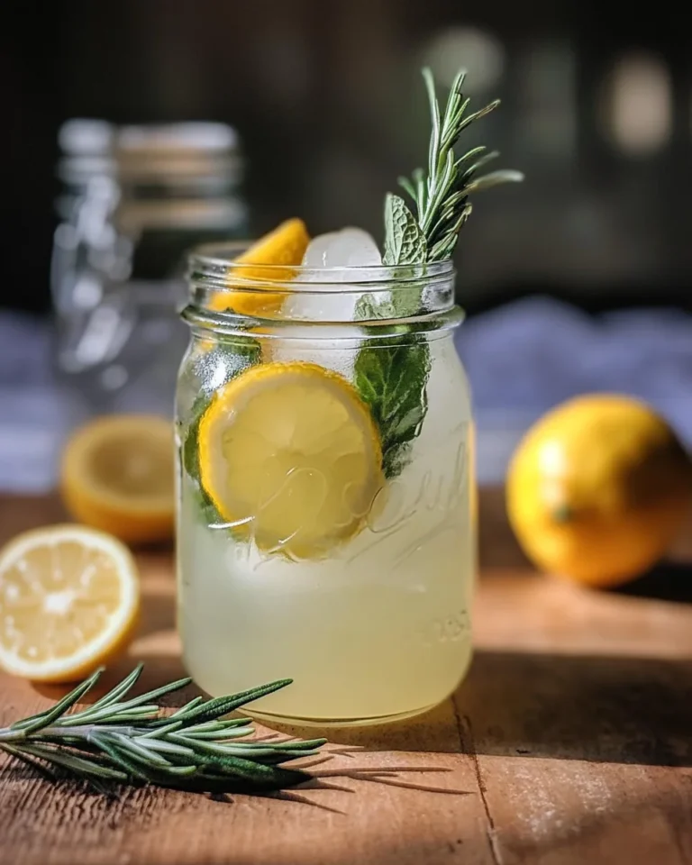Mint and Rosemary Lemonade with Vanilla