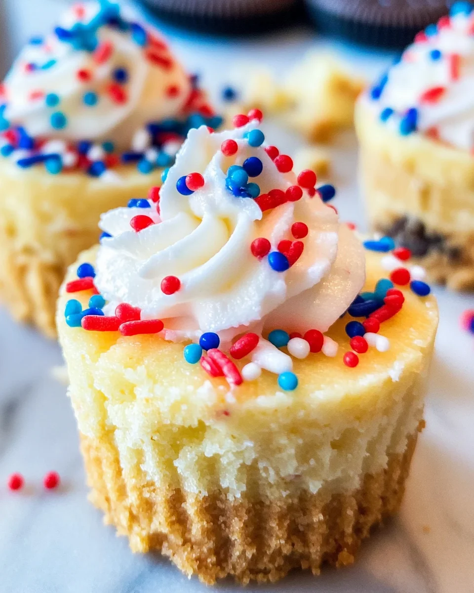 Patriotic Mini Cheesecakes
