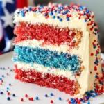 Red, White and Blue Cake