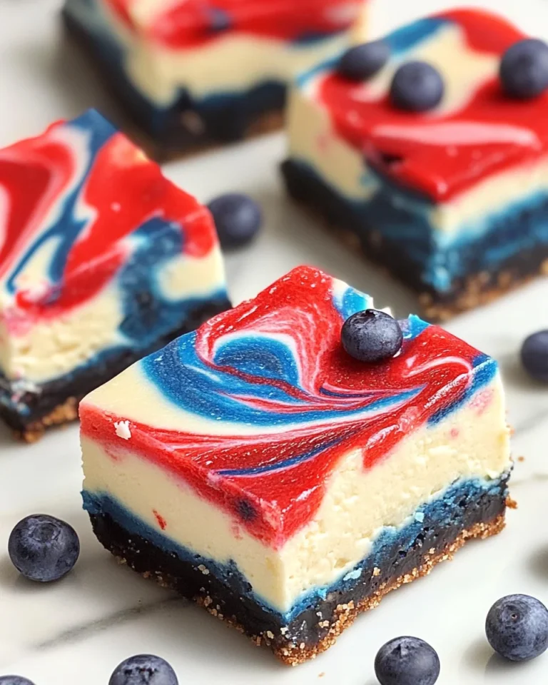 Red White and Blue Cheesecake Bars