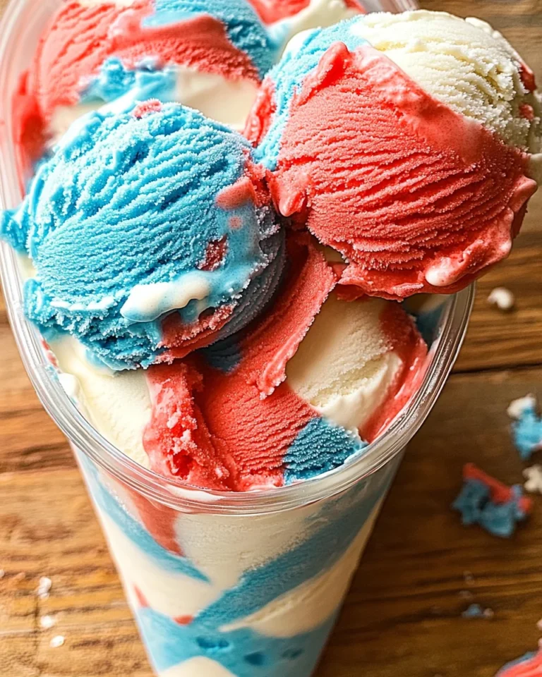 Red White and Blue Ice Cream