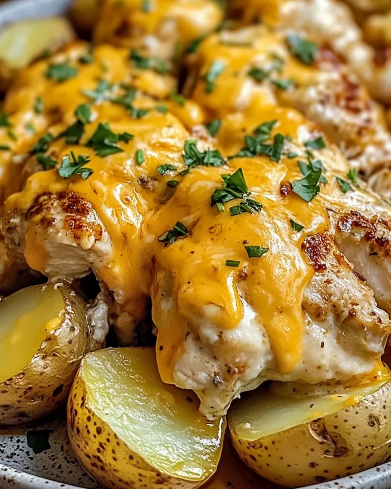 Slow Cooker Cheesy Ranch Chicken & Potatoes
