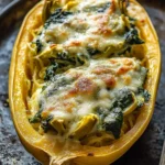Spinach and Artichoke Stuffed Spaghetti Squash