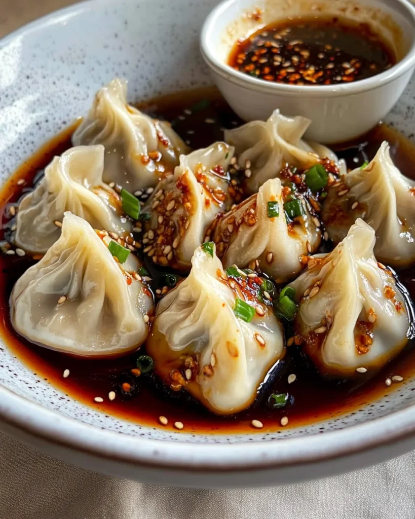 Steamed Dumplings with The Best Dumpling Sauce