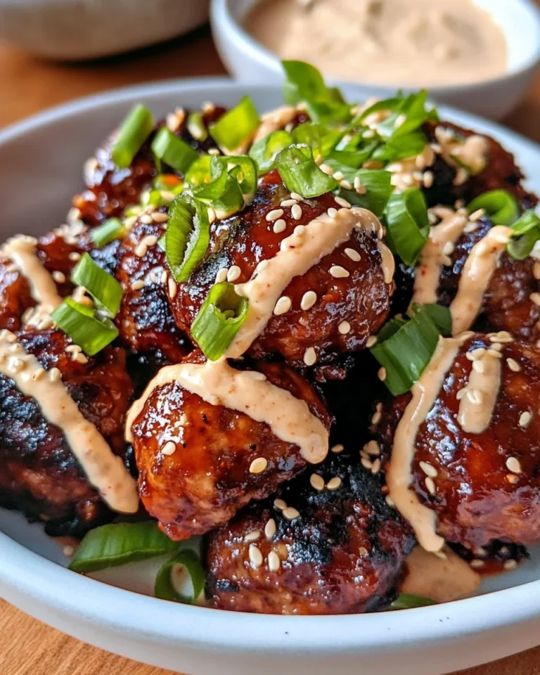 The Best Korean BBQ Meatballs with Spicy Mayo Dip