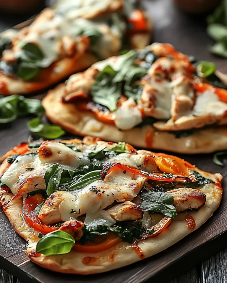 Tuscan Garlic Chicken Pita Pizzas